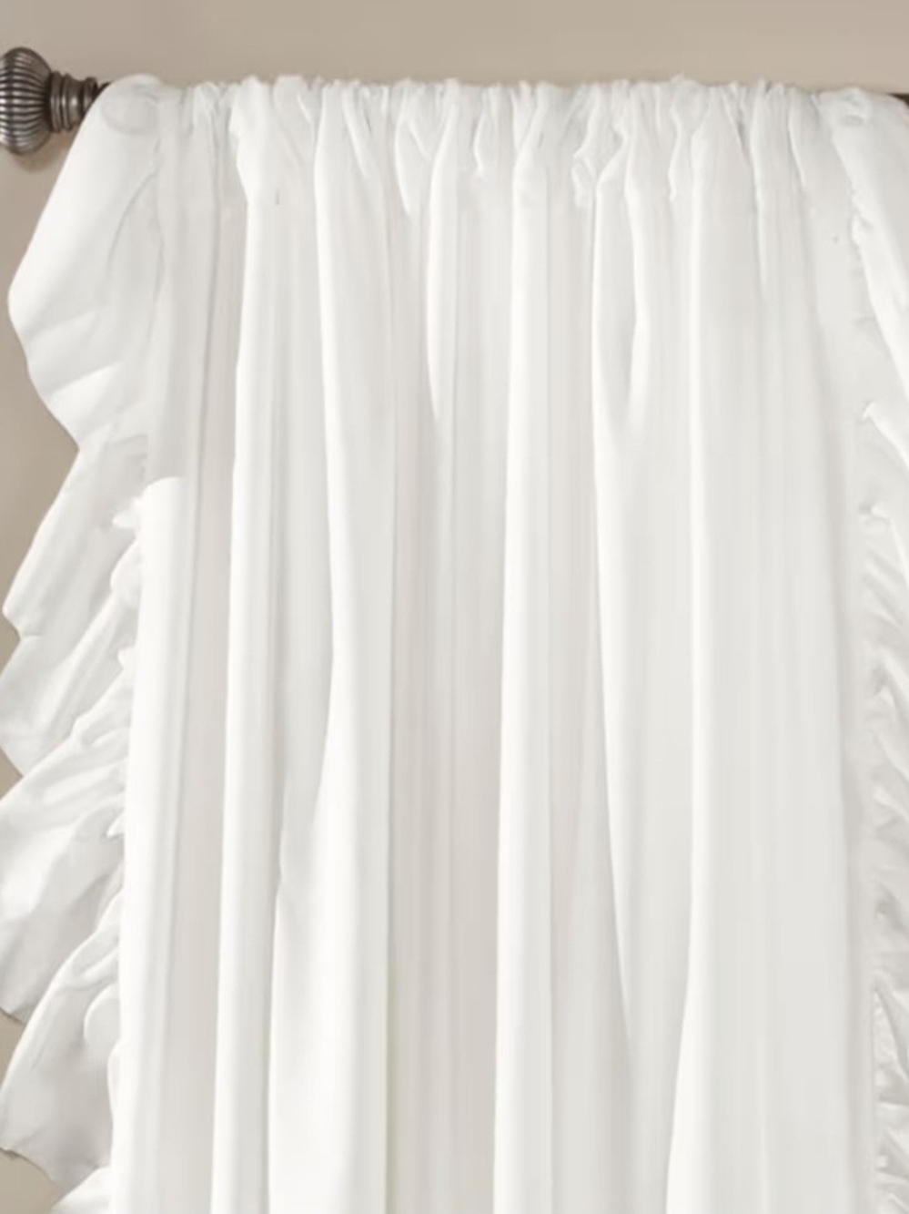 Lush Decor Reyna Ruffle Window Curtain Set, Pair, 54" W x 84" L - 3 Pairs avail. - Picture 4 of 7